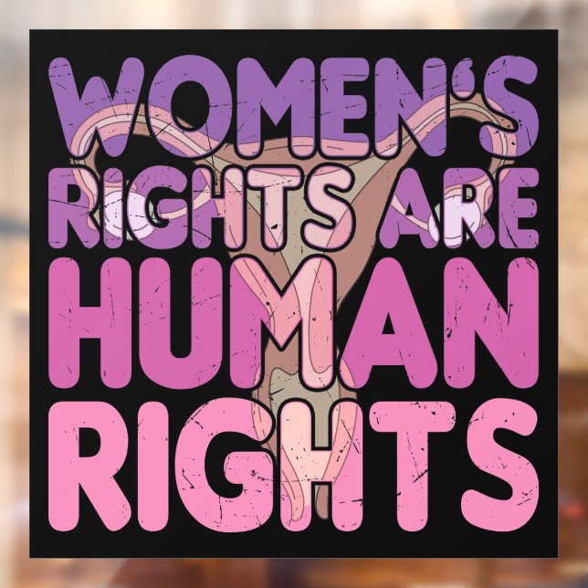 Frauenrechte sind Menschenrechte Fensteraufkleber (Blatt 2)
