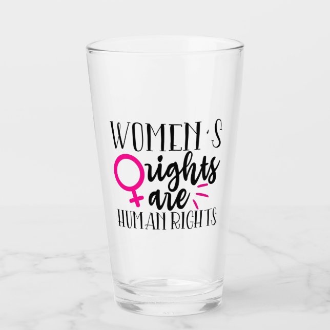 Frauenrechte sind Menschenrechte Glas (Vorderseite)