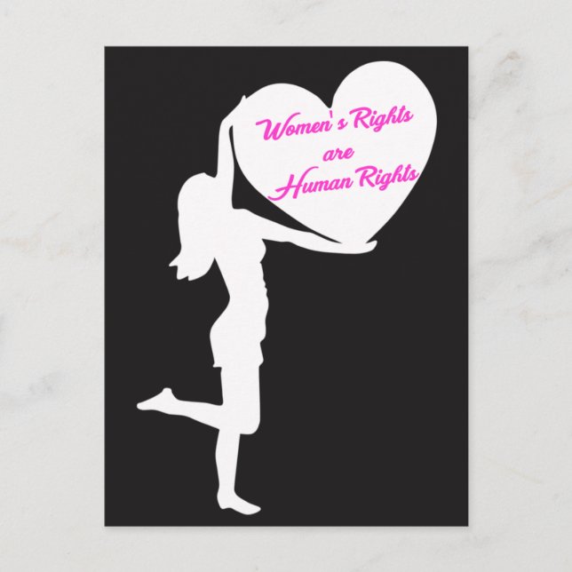 Frauenrechte sind Menschenrechte Postkarte (Vorderseite)