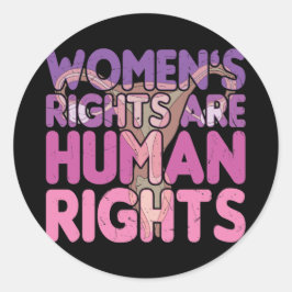 Frauenrechte sind Menschenrechte Runder Aufkleber