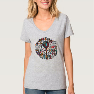 Frauenrechte sind Menschenrechte - V-Ausschnitt T-Shirt