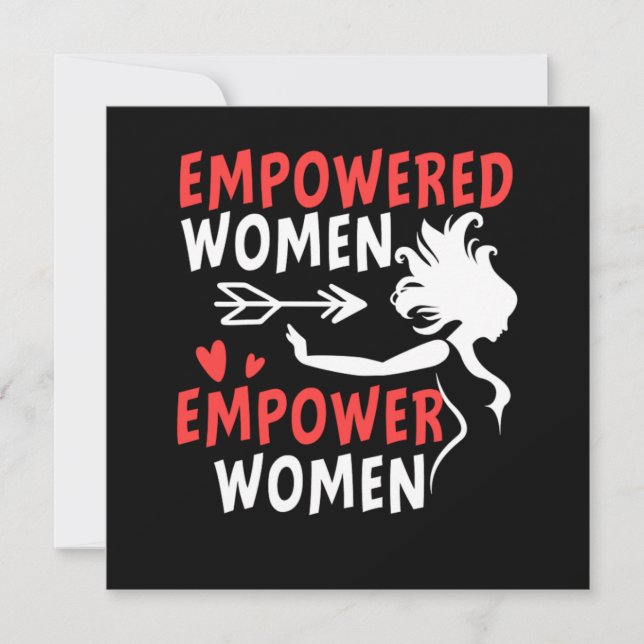 Frauenrechte stärken weibliche Feministinnen in Fe Einladung (Vorderseite)