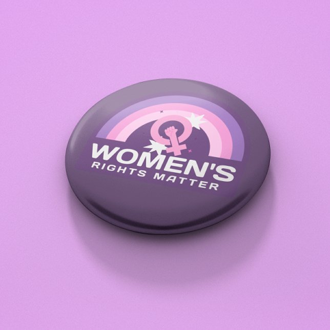Frauenrechtsfrage Feministentum Button (Von Creator hochgeladen)
