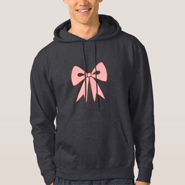 Frauenrosa-Bow-Sweatshirt Hoodie (Vorderseite)