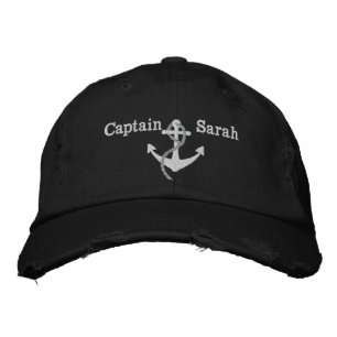 Frauenrosa Captain Nautical Anchor Name Hat Bestickte Baseballkappe