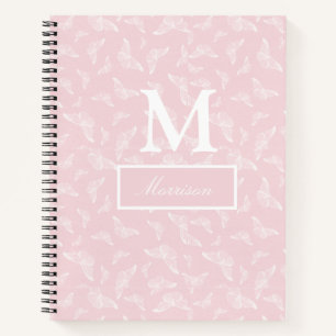 Frauenrosa-Schmetterling-Spiral-Notebook Notizbuch