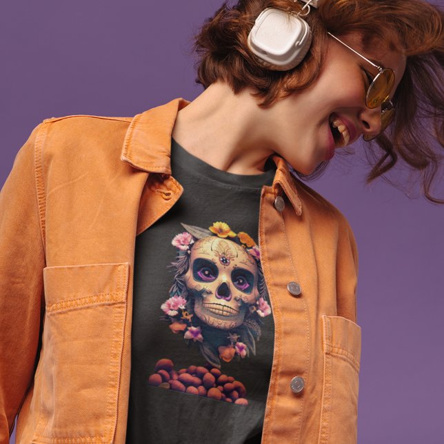 Frauenschädel-T - Shirt Golden Bury Them Deep Shir (Von Creator hochgeladen)