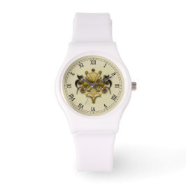 Frauenschau: Sporty White Silicon Watch Armbanduhr