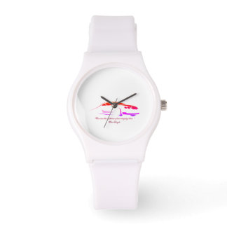 Frauenschau: Sporty White Silicon Watch Armbanduhr