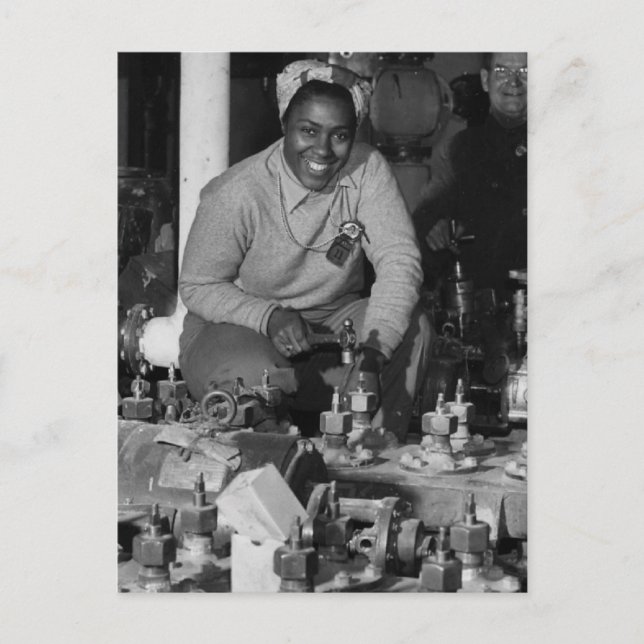 FRAUENSCHIFFER arbeiten am U-Boot Postkarte (Vorderseite)