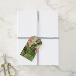 Frauenschuh Vintage-Blumen-Orchidee Botanisch Geschenkanhänger