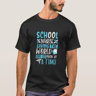Frauenschulkur Rette das Welt-One-Ice-Pack T-Shirt