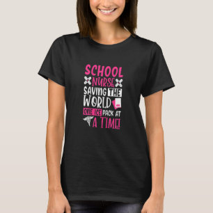 Frauenschulkur Rette das Welt-One-Ice-Pack T-Shirt