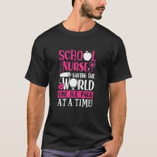 Frauenschulkur Rette das Welt-One-Ice-Pack T-Shirt