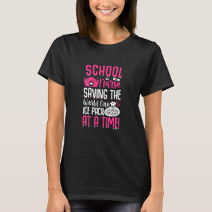 Frauenschulkur Rette das Welt-One-Ice-Pack T-Shirt