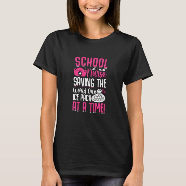 Frauenschulkur Rette das Welt-One-Ice-Pack T-Shirt (Vorderseite)