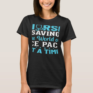 Frauenschulkur Rette das Welt-One-Ice-Pack T-Shirt