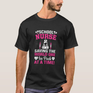 Frauenschulkur Rette das Welt-One-Ice-Pack T-Shirt