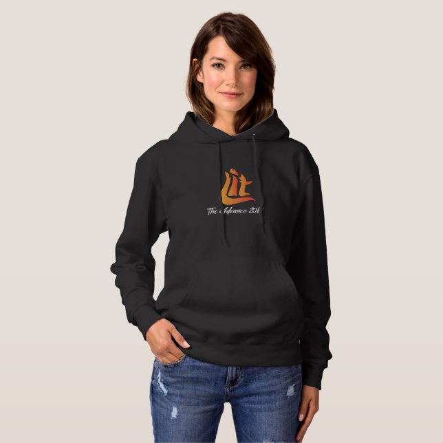 Frauenschwarzer Hoodie (Vorne ganz)