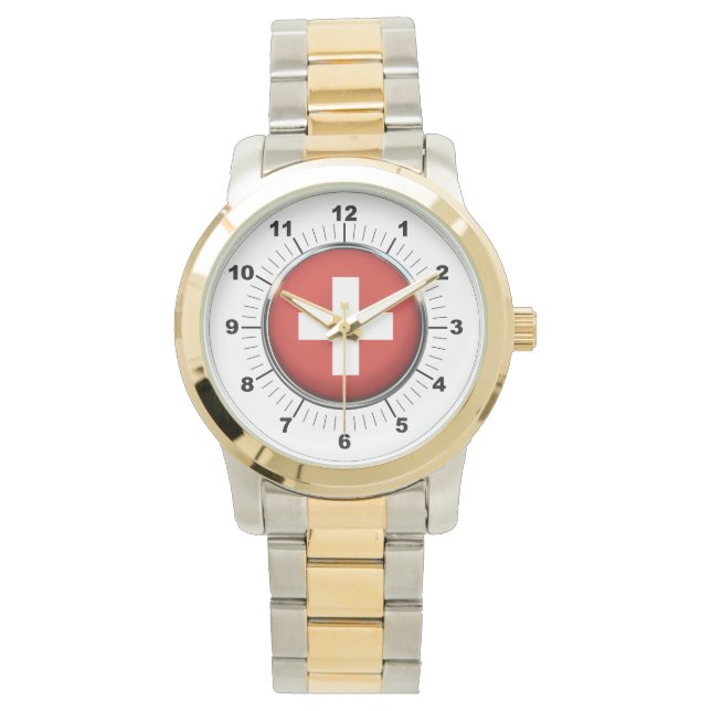 Frauenschweiz - Oversized Two-Tone Watch Armbanduhr (Vorderseite)