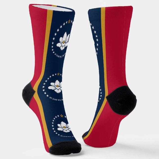 Frauensocken unter der Flagge von Mississippi, USA Socken (Gewinkelt)