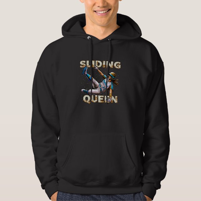 FrauenSoftball League Sliding Queen Best Base St Hoodie (Vorderseite)