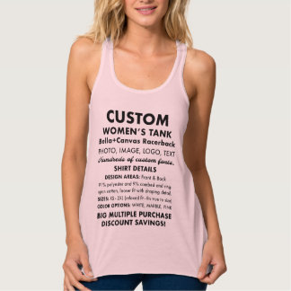 Frauenspezifische Personalisierte, weiche rosa Tan Tank Top