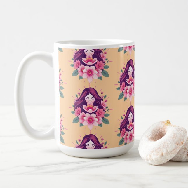Frauenstärke & Beauty Kaffee Cup Kaffeetasse (Mit Donut)
