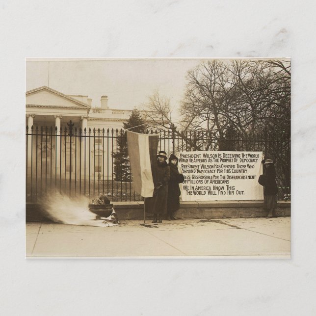 Frauensuffragette Bonfire in Washington D.C. Postkarte (Vorderseite)