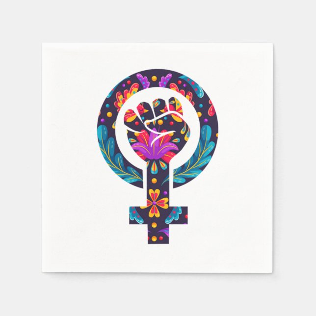 Frauensymbol Feminist Feminism Girl Power Empower Serviette (Vorderseite)