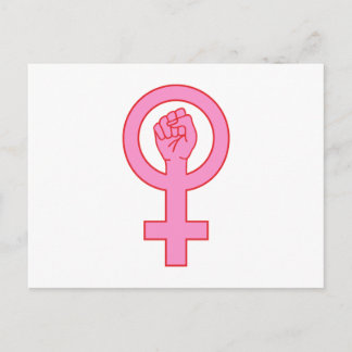 Frauensymbol mit Hand Postkarte