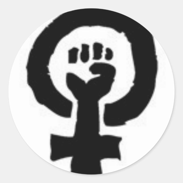 Frauensymbol Runder Aufkleber (Vorderseite)