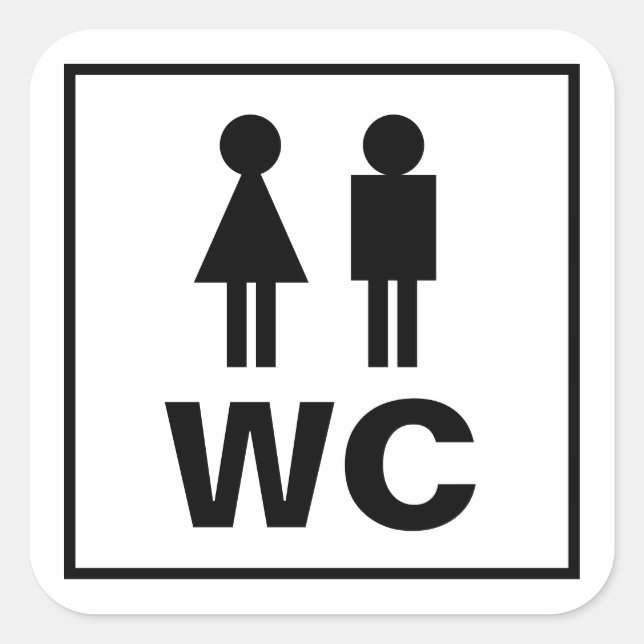 Frauensymbol WC Toilettenschild Aufkleber für Toil (Vorderseite)