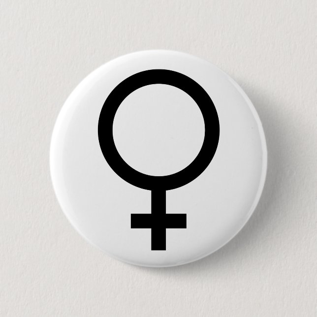 Frauensymbolknopf Button (Vorderseite)