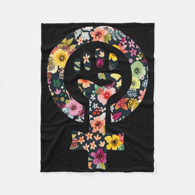 Frauensymbolprotester Fleecedecke (Vorderseite)