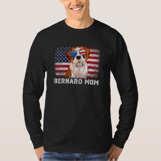 Frauentag Bernard Mama American Flag Muttertag T-Shirt