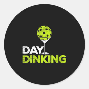 Frauentag Dinking Pickleball lustiger Pickle Ball Runder Aufkleber