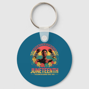 Frauentag Juneteenth Blumenfreiheit Schwarze Gesch Schlüsselanhänger