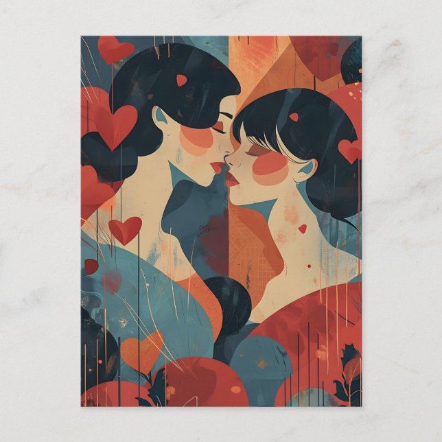 Frauentag LGBTQ Postkarte (Vorderseite)