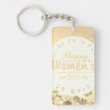 Frauentag Rechteck-Schlüsselanhänger