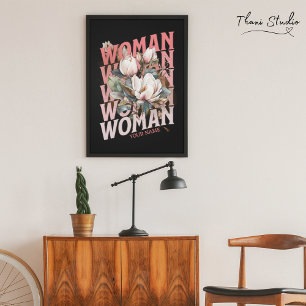 Frauentag Wasserfarbe Vintage Blumen Poster