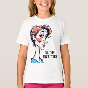 Frauentagskarte - Lustige Karikatur 1 + Ihr Text T-Shirt