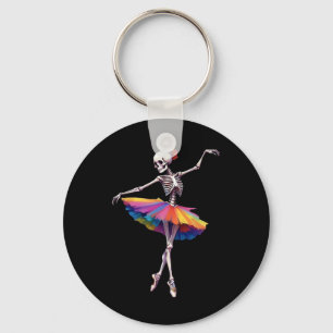 Frauentanz Skeleton Rainbow Ballerina Schlüsselanhänger