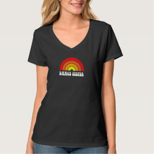 Frauentänzerin, Niedlicher Regenbogen Retro T-Shirt