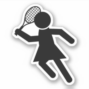 Frauentennis-Symbol-Sport Aufkleber