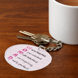 Frauentext positiv, personalisiert schlüsselanhänger