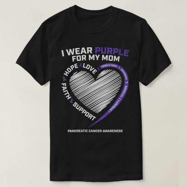 Frauenunterstützung, die ich für meine Mama Lila t T-Shirt (Design vorne)