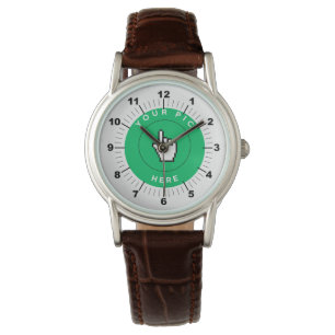 Frauenwache - Personalisiert - braunes Leder Armbanduhr