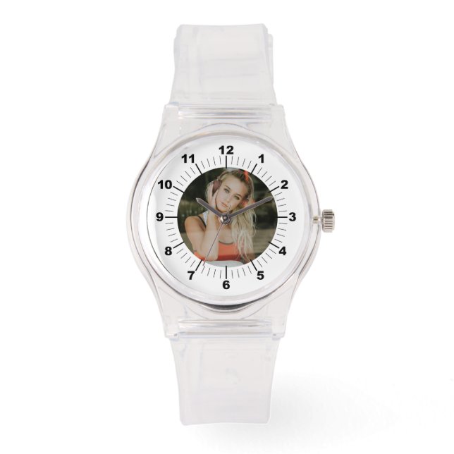 Frauenwache - Personalisierter Silikonstreifen Armbanduhr (Vorderseite)