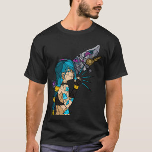 Fräulein Boom Buntglas mit Pistolenversion-Aufkleb T-Shirt